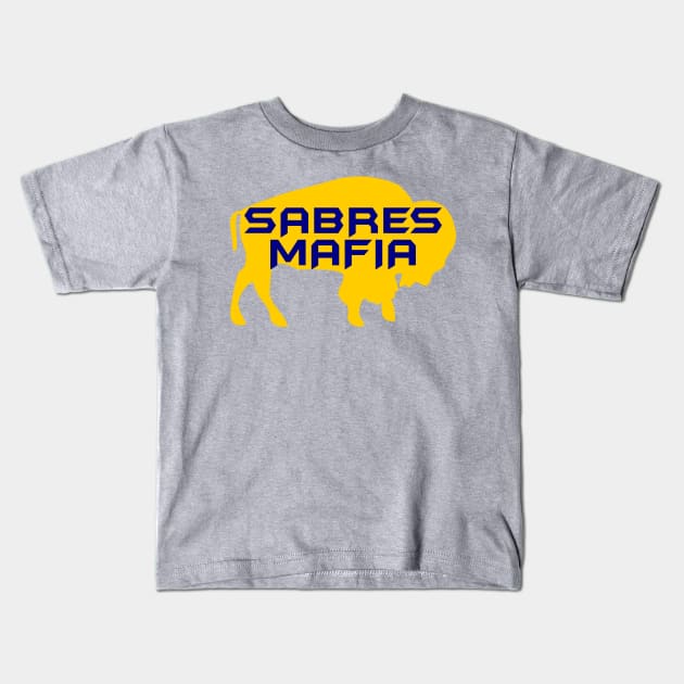 Sabres Mafia Kids T-Shirt by LaurenElin